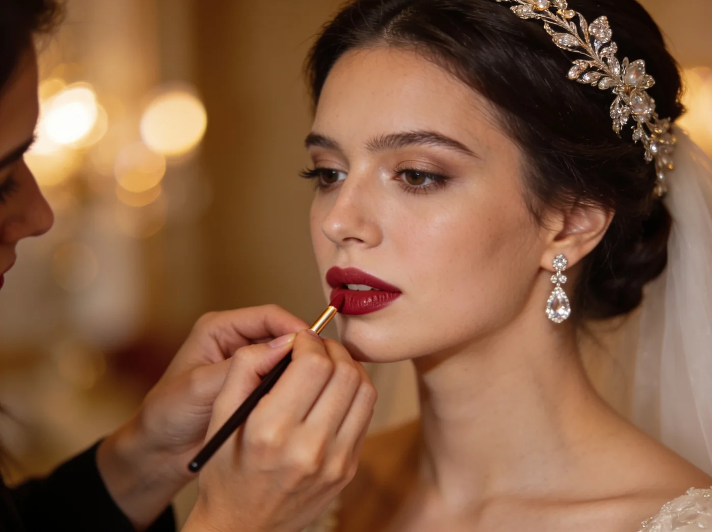Teint unifié et lumineux de la mariée, maquillage tenue longue durée, Poussan